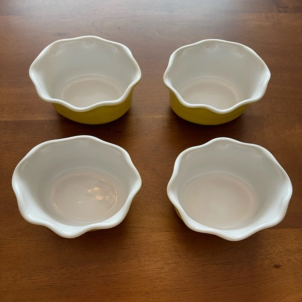 Crate&Barrel Yellow Ramekins - Set of 4